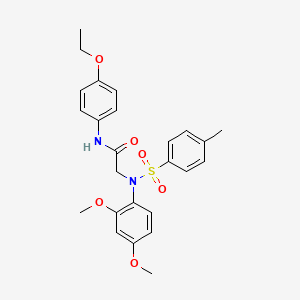 molecular formula C25H28N2O6S B1658660 2-(2,4-dimethoxy-N-(4-methylphenyl)sulfonylanilino)-N-(4-ethoxyphenyl)acetamide CAS No. 6176-26-7