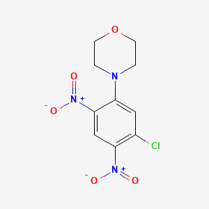 molecular formula C10H10ClN3O5 B1658674 Morpholine, 4-(5-chloro-2,4-dinitrophenyl)- CAS No. 61785-80-6
