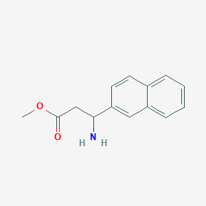 molecular formula C14H15NO2 B1658680 Methyl 3-amino-3-naphthalen-2-ylpropanoate CAS No. 618109-85-6