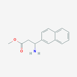 molecular formula C14H15NO2 B1658680 Methyl 3-amino-3-(naphthalen-2-yl)propanoate CAS No. 618109-85-6