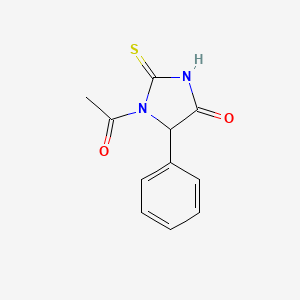 molecular formula C11H10N2O2S B1658681 1-Acetyl-5-phenyl-2-sulfanylideneimidazolidin-4-one CAS No. 61815-25-6