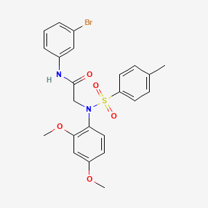 molecular formula C23H23BrN2O5S B1658699 N-(3-bromophenyl)-2-(2,4-dimethoxy-N-(4-methylphenyl)sulfonylanilino)acetamide CAS No. 6188-36-9