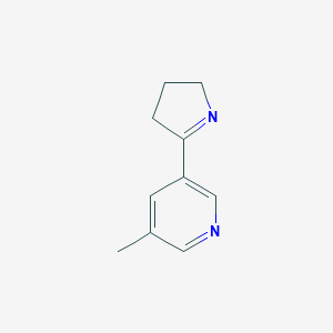 molecular formula C10H12N2 B016587 3-(3,4-二氢-2H-吡咯-5-基)-5-甲基吡啶 CAS No. 102780-52-9