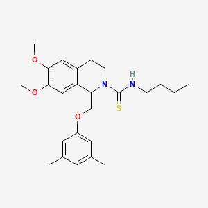 N-butyl-1-[(3,5-dimethylphenoxy)methyl]-6,7-dimethoxy-3,4-dihydro-1H-isoquinoline-2-carbothioamide