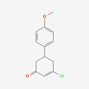 molecular formula C13H13ClO2 B1658704 3-Chloro-5-(4-methoxyphenyl)cyclohex-2-en-1-one CAS No. 61888-41-3