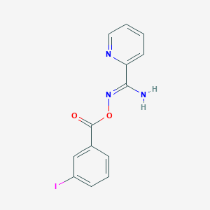 molecular formula C13H10IN3O2 B1658709 [(Z)-[amino(pyridin-2-yl)methylidene]amino] 3-iodobenzoate CAS No. 6191-75-9