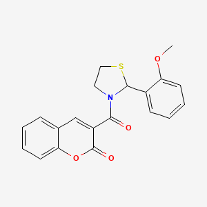 3-[2-(2-Methoxyphenyl)-1,3-thiazolidine-3-carbonyl]chromen-2-one