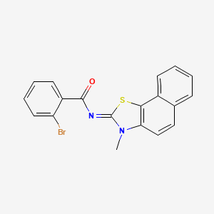 molecular formula C19H13BrN2OS B1658714 2-bromo-N-(3-methylbenzo[g][1,3]benzothiazol-2-ylidene)benzamide CAS No. 6193-20-0
