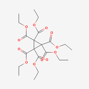 molecular formula C21H30O12 B1658716 Cyclopropanehexacarboxylic acid, hexaethyl ester CAS No. 61936-90-1