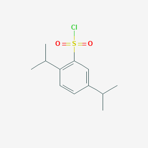 molecular formula C12H17ClO2S B1658720 2,5-Di(propan-2-yl)benzenesulfonyl chloride CAS No. 61942-72-1