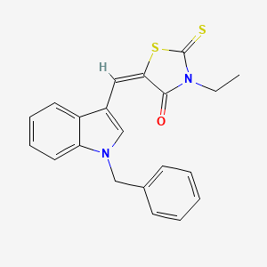 (5E)-5-[(1-benzylindol-3-yl)methylidene]-3-ethyl-2-sulfanylidene-1,3-thiazolidin-4-one