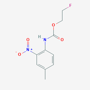 molecular formula C10H11FN2O4 B1658729 Carbamic acid, (4-methyl-2-nitrophenyl)-, 2-fluoroethyl ester CAS No. 61986-45-6