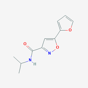 molecular formula C11H12N2O3 B1658731 5-(furan-2-yl)-N-propan-2-yl-1,2-oxazole-3-carboxamide CAS No. 6199-50-4