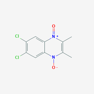 molecular formula C10H8Cl2N2O2 B1658736 Quinoxaline, 6,7-dichloro-2,3-dimethyl-, 1,4-dioxide CAS No. 62018-39-7