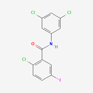molecular formula C13H7Cl3INO B1658741 2-chloro-N-(3,5-dichlorophenyl)-5-iodobenzamide CAS No. 6203-56-1