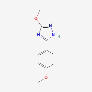 molecular formula C10H11N3O2 B1658746 3-Methoxy-5-(4-methoxyphenyl)-1H-1,2,4-triazole CAS No. 62036-06-0