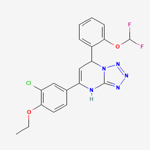 5-(3-Chloro-4-ethoxyphenyl)-7-[2-(difluoromethoxy)phenyl]-4,7-dihydrotetrazolo[1,5-a]pyrimidine
