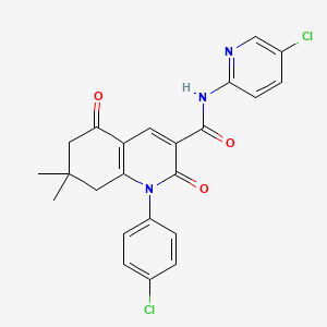 1-(4-chlorophenyl)-N-(5-chloropyridin-2-yl)-7,7-dimethyl-2,5-dioxo-6,8-dihydroquinoline-3-carboxamide