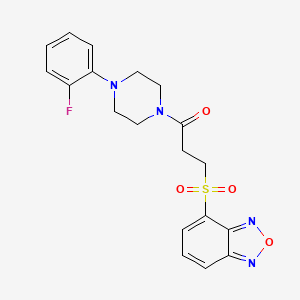 molecular formula C19H19FN4O4S B1658767 3-(2,1,3-Benzoxadiazole-4-sulfonyl)-1-[4-(2-fluorophenyl)piperazin-1-yl]propan-1-one CAS No. 6208-81-7