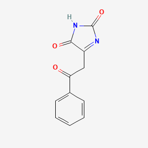 molecular formula C11H8N2O3 B1658769 1H-Imidazole-2,5-dione, 4-(2-oxo-2-phenylethyl)- CAS No. 62094-44-4