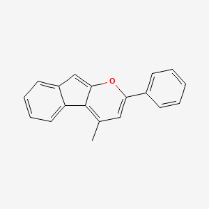 molecular formula C19H14O B1658770 4-Methyl-2-phenylindeno[2,1-b]pyran CAS No. 62096-45-1