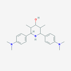 molecular formula C23H33N3O B1658782 2,6-Bis[4-(dimethylamino)phenyl]-3,5-dimethylpiperidin-4-OL CAS No. 6213-35-0