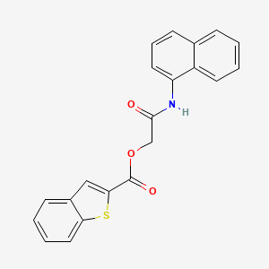 molecular formula C21H15NO3S B1658787 [2-(Naphthalen-1-ylamino)-2-oxoethyl] 1-benzothiophene-2-carboxylate CAS No. 6215-42-5