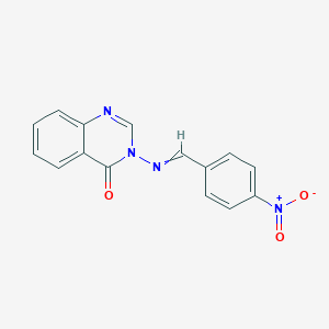 4(3H)-Quinazolinone, 3-[[(4-nitrophenyl)methylene]amino]-