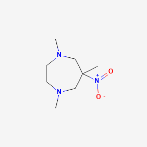 molecular formula C8H17N3O2 B1658795 1,4,6-Trimethyl-6-nitro-1,4-diazepane CAS No. 62197-44-8