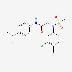 2-(3-chloro-4-methyl-N-methylsulfonylanilino)-N-(4-propan-2-ylphenyl)acetamide
