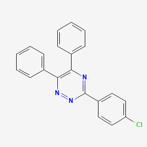 molecular formula C21H14ClN3 B1658808 3-(4-Chlorophenyl)-5,6-diphenyl-1,2,4-triazine CAS No. 62230-36-8