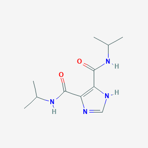 molecular formula C11H18N4O2 B1658816 N~4~,N~5~-Di(propan-2-yl)-1H-imidazole-4,5-dicarboxamide CAS No. 62254-96-0