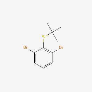 molecular formula C10H12Br2S B1658819 2-(Tert-butylthio)-1,3-dibromobenzene CAS No. 62261-15-8