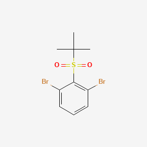 molecular formula C10H12Br2O2S B1658821 Benzene, 1,3-dibromo-2-[(1,1-dimethylethyl)sulfonyl]- CAS No. 62261-17-0