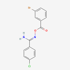 molecular formula C14H10BrClN2O2 B1658835 [(Z)-[amino-(4-chlorophenyl)methylidene]amino] 3-bromobenzoate CAS No. 6232-54-8