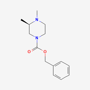 molecular formula C14H20N2O2 B1658842 Benzyl(3R)-3,4-dimethyl-1-piperazinecarboxylate CAS No. 623586-01-6