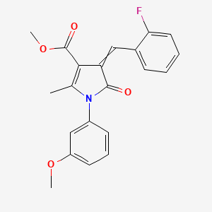 Methyl 4-[(2-fluorophenyl)methylidene]-1-(3-methoxyphenyl)-2-methyl-5-oxopyrrole-3-carboxylate