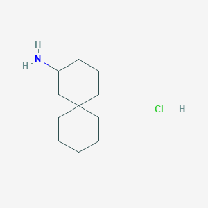 molecular formula C11H22ClN B1658868 Spiro[5.5]undecan-2-amine, hydrochloride CAS No. 62439-54-7