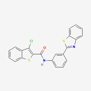 N-[3-(1,3-benzothiazol-2-yl)phenyl]-3-chloro-1-benzothiophene-2-carboxamide