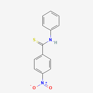 molecular formula C13H10N2O2S B1658871 Benzenecarbothioamide, 4-nitro-N-phenyl- CAS No. 6244-77-5