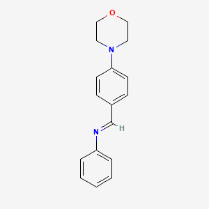 molecular formula C17H18N2O B1658872 1-(4-morpholin-4-ylphenyl)-N-phenylmethanimine CAS No. 62441-70-7
