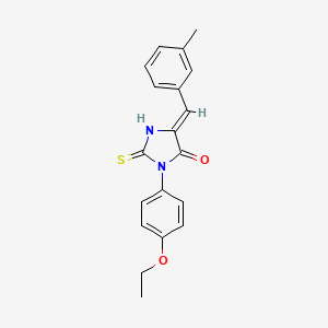 (5Z)-3-(4-ethoxyphenyl)-5-[(3-methylphenyl)methylidene]-2-sulfanylideneimidazolidin-4-one