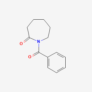 molecular formula C13H15NO2 B1658882 1-Benzoylazepan-2-one CAS No. 6248-28-8