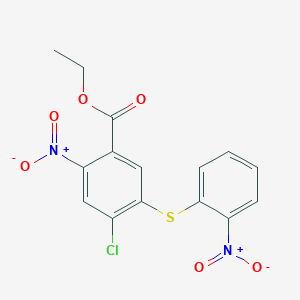 Ethyl 4-chloro-2-nitro-5-[(2-nitrophenyl)sulfanyl]benzoate