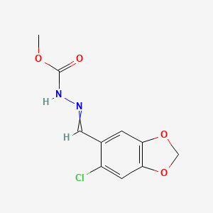 molecular formula C10H9ClN2O4 B1658888 Methyl N-[(6-chlorobenzo[1,3]dioxol-5-YL)methylideneamino]carbamate CAS No. 6250-16-4