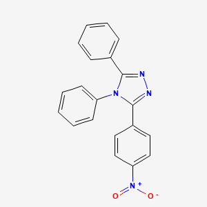 molecular formula C20H14N4O2 B1658890 4H-1,2,4-Triazole, 3-(4-nitrophenyl)-4,5-diphenyl- CAS No. 62507-57-7