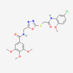 N-[[5-[2-(5-chloro-2-methoxyanilino)-2-oxoethyl]sulfanyl-1,3,4-oxadiazol-2-yl]methyl]-3,4,5-trimethoxybenzamide