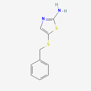 molecular formula C10H10N2S2 B1658902 5-(Benzylsulfanyl)-1,3-thiazol-2-amine CAS No. 62557-36-2