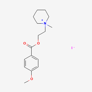 Piperidinium, 1-[2-[(4-methoxybenzoyl)oxy]ethyl]-1-methyl-, iodide