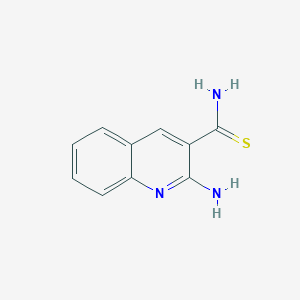 molecular formula C10H9N3S B1658910 2-Aminoquinoline-3-carbothioamide CAS No. 62574-47-4
